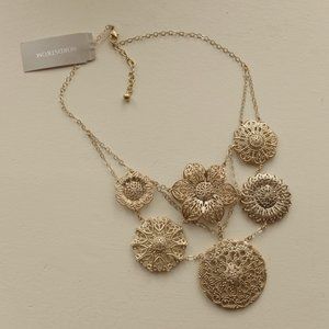 Goldtone Bib Necklace